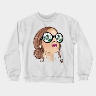 The World through glasses Crewneck Sweatshirt